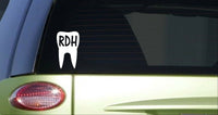 RDH tooth *I379* 6 inch tall Sticker decal dentistry dental hygienist scrubs