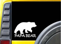 Papa Bear K308 6 inch decal grizzly sticker