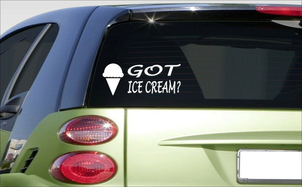 got ICE CREAM 8" sticker *E960* DECAL cone milkshake shop dairy sundae root
