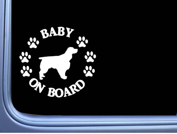 Baby on Board Springer Spaniel L471 6" dog Sticker decal