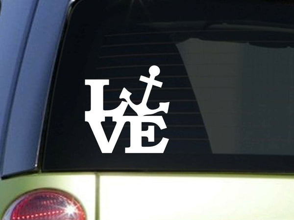 Anchor Love 6" STICKER *F123* DECAL ship captain boat yacht ocean sail fishing