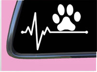 Dog Paw Lifeline TP 228 vinyl 8" Decal Sticker dog rescue lover