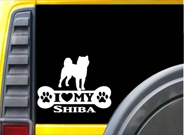 Shiba Bone L082 8 Inch dog rescue sticker decal