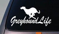 Greyhound life sticker decal dog track rescue dogracing shelter muzzle whippet