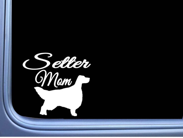 English Setter Mom j866 6" wide Sticker decal dog