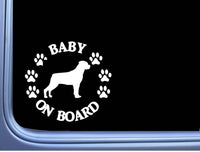 Baby on Board Rottweiler L482 6" Sticker decal