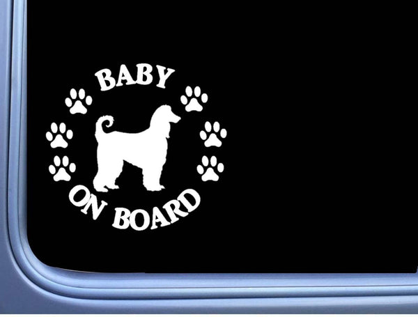 Baby on Board Afghan Hound L543 6" Sticker dog decal