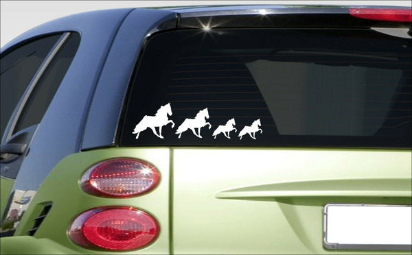 Walking horse family (7.5"X4") sticker *E982* decal cute laptop tennessee walker