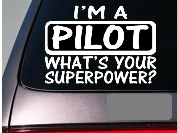 I'm a pilot sticker decal *E138* plane flight fly airplane jet passenger