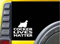 Cocker Lives Matter Sticker k198 6 inch cocker spaniel rescue dog decal