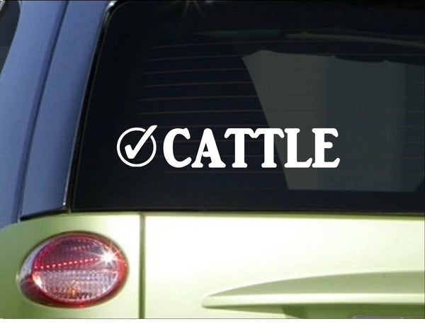 Cattle Check *I055* 8" Sticker decal cowboy bull cow calf ranch farmer
