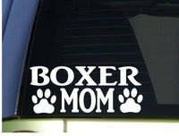 Boxer Mom sticker *H350* 8.5 inch wide vinyl ear crop leash collar