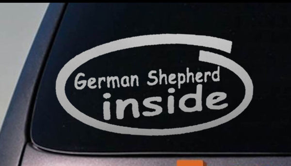 German Shepherd Decal Sticker Car Window 6"