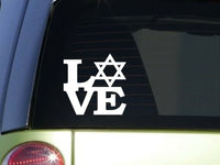 Star of David Love 6" STICKER *F127* Israel DECAL jewish christian