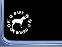 Baby on Board Bullmastiff L522 6" Sticker dog decal