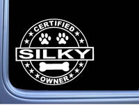 Certified Silky Terrier L348 Dog Sticker 6" decal