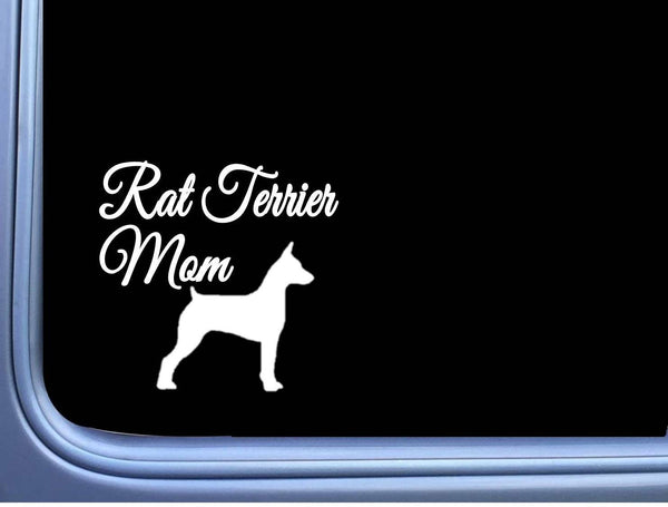 Rat Terrier Mom j864 6" wide Sticker Window Decal decker dog