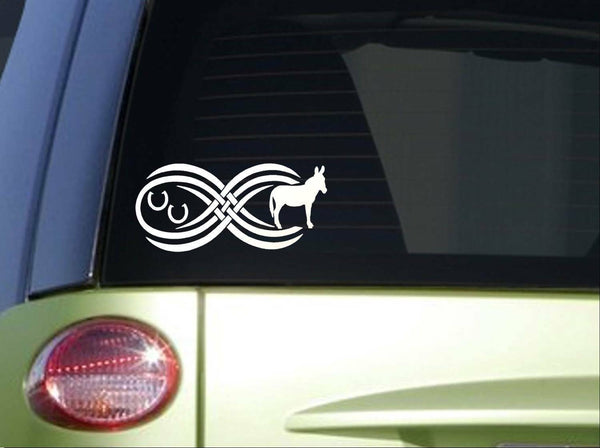 Tribal Donkey Infinity sticker *I810* 8.5 inch wide decal