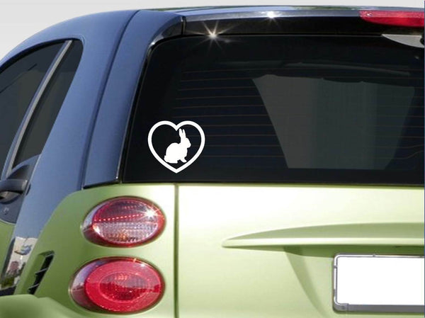 Heart Rabbit *F378* sticker decal cage bunny easter breeding food