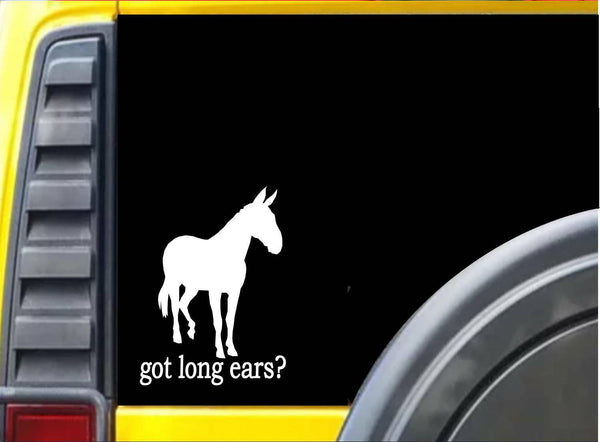 Got long ears Mule K339 6 inch decal donkey sticker