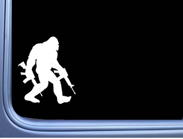 Bigfoot packing AR's Sticker M311 6 Inch Decal sasquatch squatch yeti window
