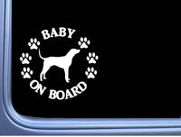 Baby on Board Coonhound L485 6" Sticker decal