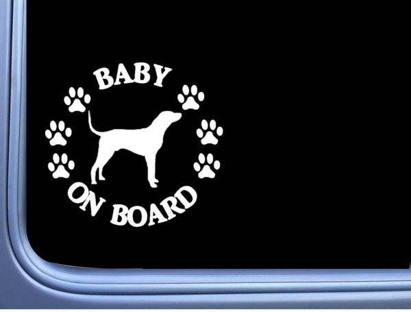 Baby on Board Coonhound L485 6" Sticker decal