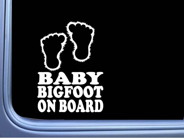 Baby Bigfoot on Board M301 6 inch Sticker sasquatch yeti Decal
