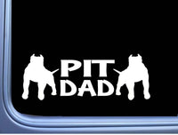 Pit Dad L235 dog 8 inch pit bull sticker decal