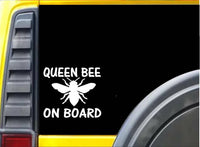 Queen Bee On Board Sticker k232 6 inch Beekeeping decal