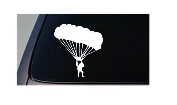 PARACHUTE STICKER paratrooper Decal Sticker Skydiving 6" *D668*