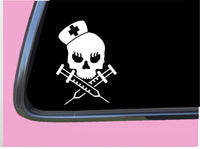 Nurse skull TP 395 Sticker 6" Decal rn registered nurse practitioner nursing lpn