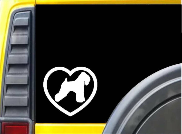 Wheaten Terrier Big Heart Sticker L192 6 inch dog decal