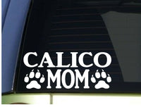 Calico Mom sticker *H294* 8.5 inch wide vinyl cat kitten litter box