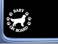 Baby on Board Golden Retriever L509 6" Sticker dog decal