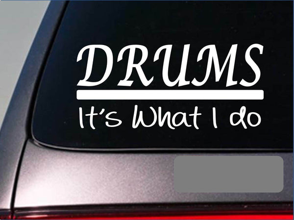 Drums sticker decal *E296* drum sticks bass drum snare symbol high hat pedal