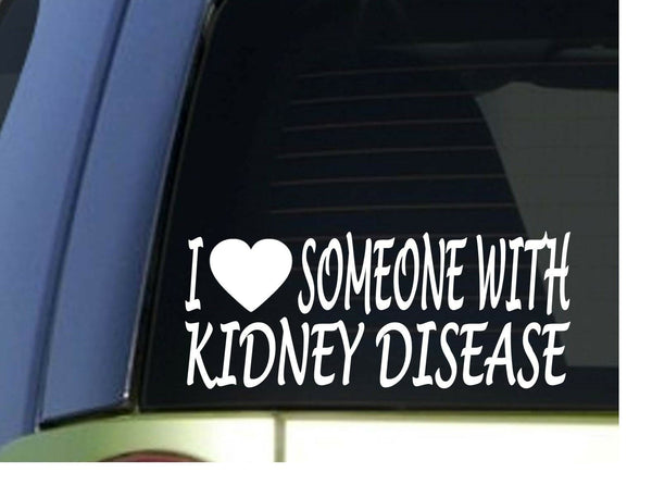 I love someone with Kidney Disease *H957* 8" Sticker decal Cure