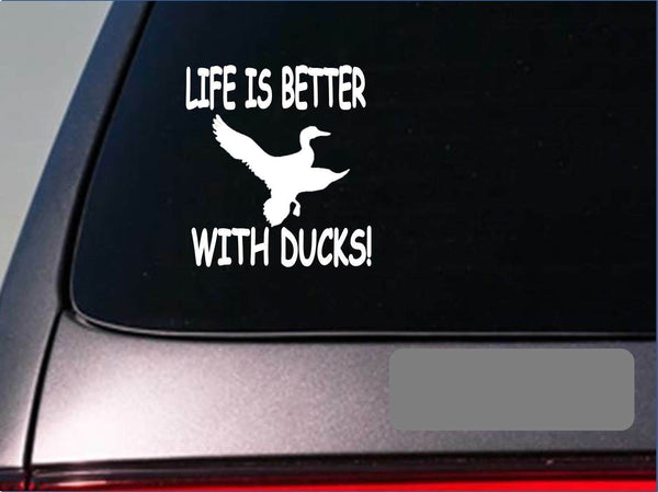 Life is better with Ducks *F408* sticker decal hunting retriever dog box collar