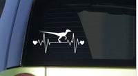 Velociraptor heartbeat lifeline *I262* 8" wide Sticker decal dinosaur