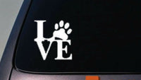 love dog paw decal sticker yorkie sticker rescue decal