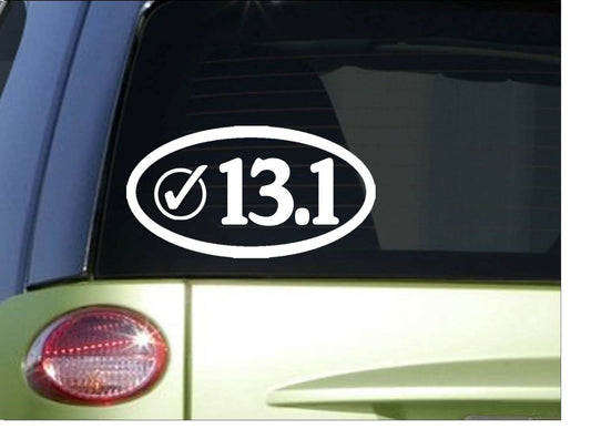 13.1 Check Oval Vinyl Decal – 8 Inch