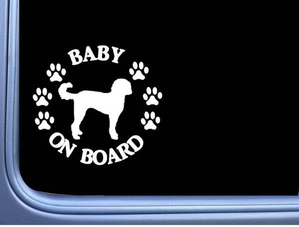 Baby on Board Labradoodle L528 6" Sticker goldendoodle dog decal