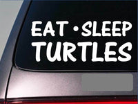 Eat Sleep Turtles Sticker *H30* 8" vinyl box turtle snapping sea turtle