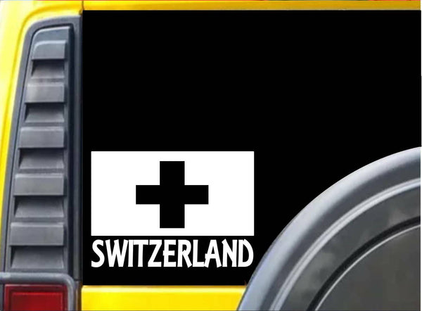 Switzerland flag Sticker k237 8 inch swiss decal