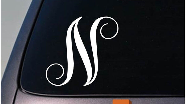 LETTER N 6" monogram sticker decal truck car window teach craft initials *D785*