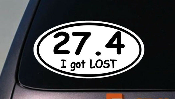 MARATHON 27.4 RUNNING sticker funny car decal window laptop *A75*