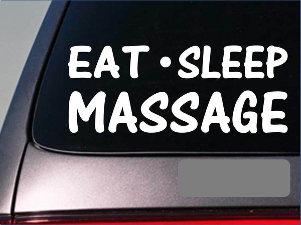 Eat Sleep Massage Sticker *G941* 8" vinyl massage therapy therapist spa rocks