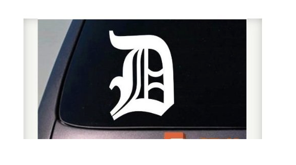 Letter D 6" Sticker Decal Old English Truck Car Window Teach Girl Craft College