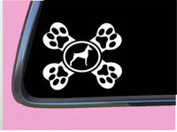 Doberman Crossbone TP 646 dog Decal 6 inch Sticker dog schutzhund pinscher