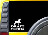 Draft Momma K583 6 inch Sticker horse decal